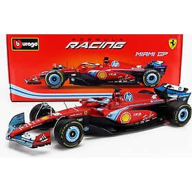 Bburago 1/18 Ferrari SF24 F1 Miami 2024 #Leclerc with Helmet