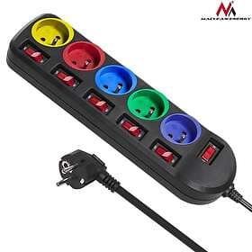 Maclean MCE204M 5 Outlets Power Strip with Switch 1.40m