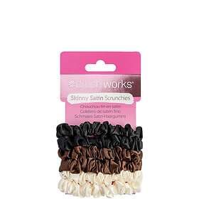 Brushworks Skinny Satin Scrunchie 6-pack