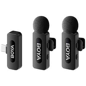 Boya BY-V20 Wireless Lavalier Microphone for USB-C (2 TX and 1 RX)