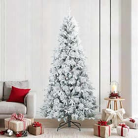 vidaXL Artificial Tree Hinged Snowy 240cm