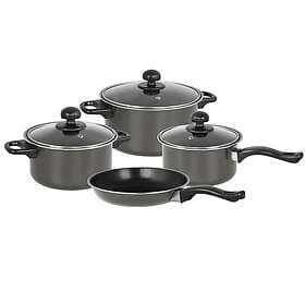 gr8x Dove Grey Non Stick Cookware Set 7 pcs