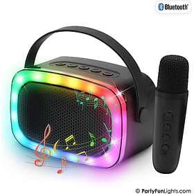 PartyFunLights Mini Karaoke Speaker (Wireless Microphone)