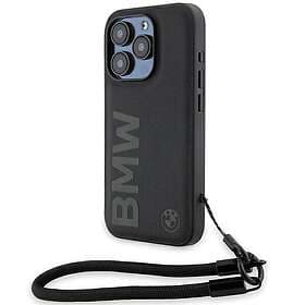 BMW Hard Case Signature Leather Wordmark Cord for iPhone 15 Pro