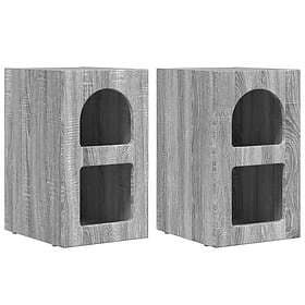 vidaXL Nightstand Grey Sonoma 29.5x35x50 cm Constructed Wood 891237
