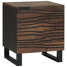 vidaXL Nightstand Walnut 40x33x46cm Solid Acacia Wood 4018004
