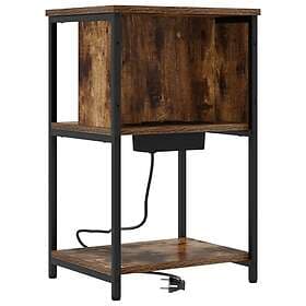 vidaXL Nightstand Smoke Oak 38x31x61cm 859455