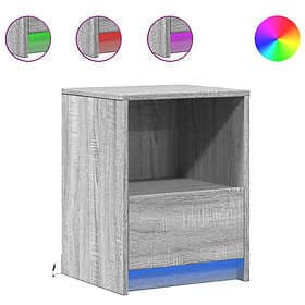 vidaXL Nightstand With LED Lights 852030