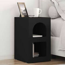 vidaXL Nightstand Black 29.5x35x50cm Constructed Wood 891226