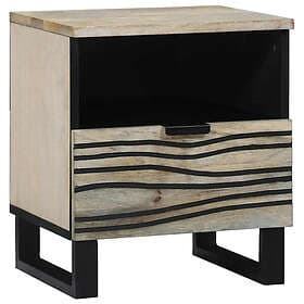 vidaXL Nightstand Black and White 40x33x46cm 4017978
