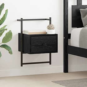 vidaXL Nightstand With Drawer Black Oak 35x30x51cm Constructed Wood 882167