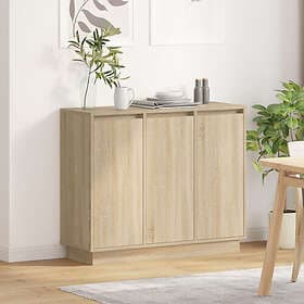 vidaXL LED Side Table Sonoma Oak 90x32x75cm Constructed Wood 869676
