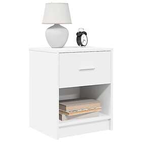 vidaXL Nightstand With Drawer White 40x34x50cm 858768