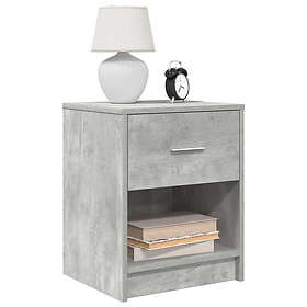 vidaXL Nightstand With Drawer Concrete Grey 40x34x50cm 858774