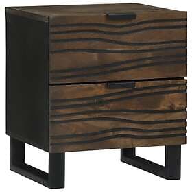 vidaXL Nightstand With Drawer Walnut 40x33x46cm Solid Acacia Wood 4018006