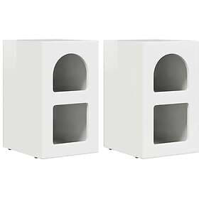 vidaXL Nightstand White 29.5 x 35 x 50 cm Constructed Wood 891233