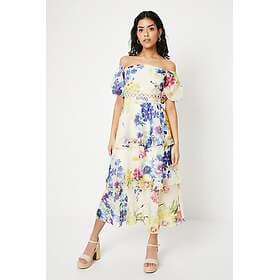 Oasis Petite Organza Floral Bardot Midaxi Dress