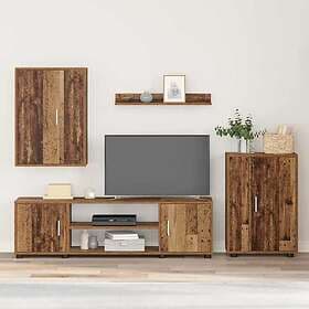 vidaXL 3397902 TV Bench Set 4 pcs Wall Mounted Constructed Wood