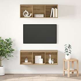 vidaXL 3393575 TV Bench Set 37x37x107cm