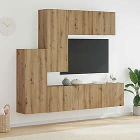 vidaXL 3402777 TV Wall Module Wall Mounted 5 pcs Artisan Oak Engineered Wood