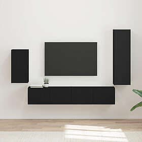 vidaXL 3409007 TV Bench Set Wall Mounted 3 pcs