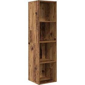 vidaXL 875084 TV Bench Set Old Wood 37x37x142.5 cm Engineered Wood