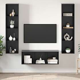 vidaXL 3393340 TV Bench Set Wall Mounted 3 pcs
