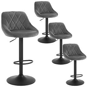 Woltu Adjustable Swivel Bar Stools Set of 4 BH219dgr-4
