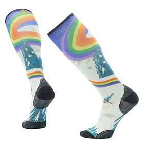 Smartwool Ski Zero Cushion Rainbow Trails Print OTC Socks (Unisex)