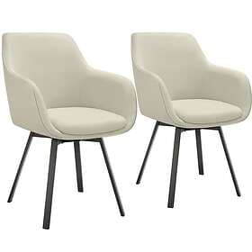 TecTake Alicon Swivel Armchair 2-Pack