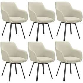 TecTake Alicon Swivel Armchair 6-Pack