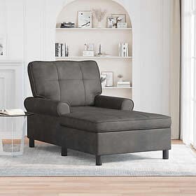 vidaXL Chaise Lounge with Pillow Faux Leather 42022917