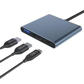MMOBIEL HDMI typ C HUB adapter HDMI-adapter USB C till HDMI-adapter USB 3.1/3.0 