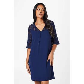 Wallis Mini Fit Flare 3/4 Sleeve Woven Mini Dress
