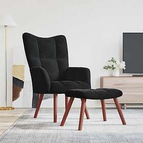 vidaXL Avkopplande stol Fåtölj Sammet 2-Pack 42022443