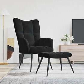 vidaXL Recliner with Footstool Fabric 327543