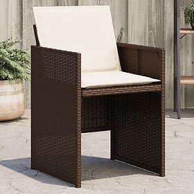 vidaXL 364935 Garden Chairs Set of 4 Brown Faux Rattan