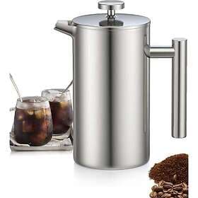 ALOVEZ GN-Z-4977-1 Stainless Steel Piston French Press with Triple Filters 1L