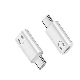 INF 386882 Lightning Female to USB-C Male Headphone Adapter