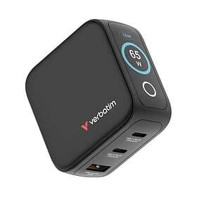 Verbatim 30238 Mini GaN Charger 3-port with Display 65W