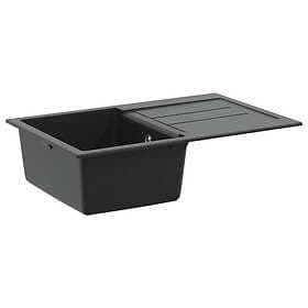 vidaXL 42028392 Single Bowl (Black Quartz Resin)
