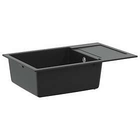 vidaXL 42028400 Kitchen Sink (Black Quartz Resin)