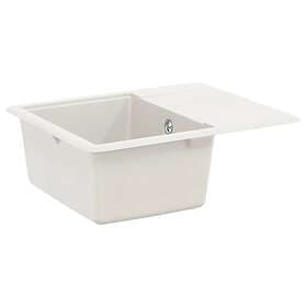 vidaXL 42028415 Kitchen Sink (White) (80% Quartz and 20% Resin)