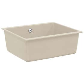 vidaXL 42028426 Kitchen Sink 1 Basin Beige (Quartz/Resin)