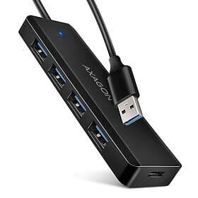 AXAGON HUE-C1A SuperSpeed USB-A Travel Hub with 4 ports