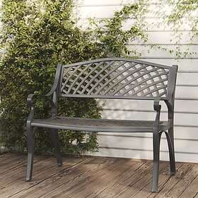 vidaXL Garden Bench 102 cm Cast Aluminium Black 317748