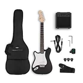 Gear4music VISIONSTRING Left Handed Electric Guitar Pack Black