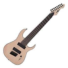 Gear4music Harlem S 8-String Fanned Fret Guitar Natural