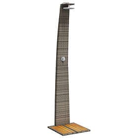 vidaXL Outdoor Shower Poly Rattan and Acacia Wood 368210