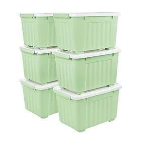 Cetomo 35 L Storage Box with Lid Plastic 6-pack